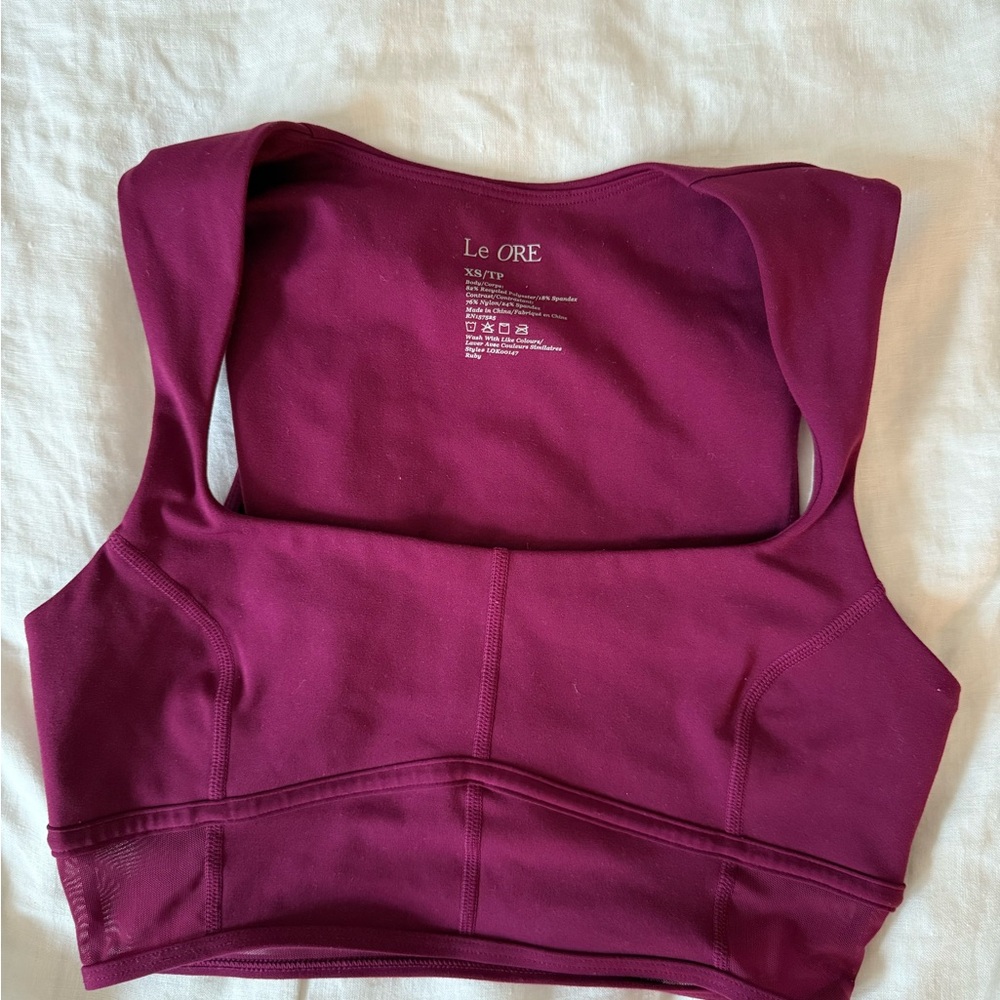 Le Ore Women's Plum Sports Bra & Leggings (Matching Set)